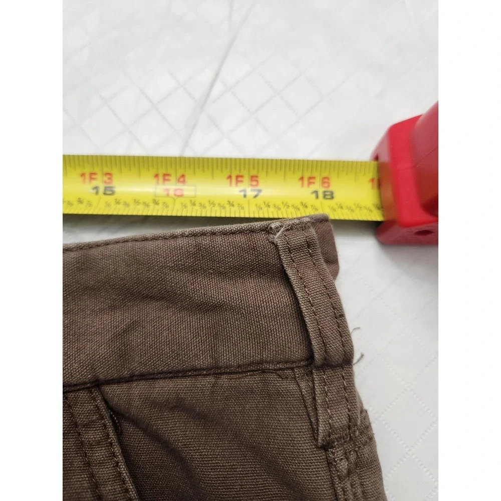 Stanley Pants Mens 34x30 Brown Fleece Lined Canvas Carpenter Insulated Workwear - Picture 6 of 13